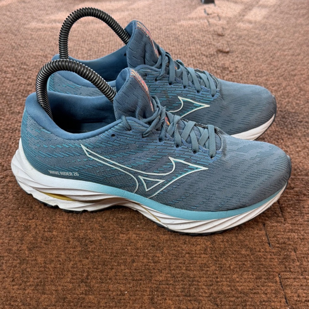 Mizuno Wave Rider 26 Women Running Shoes Blue Teal Size 6.5 J1GD220328 Sneaker